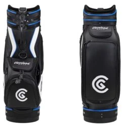 Golf Pro Shop -Golf Pro Shop Cleveland CG Staff Bag Black Blue Front Back