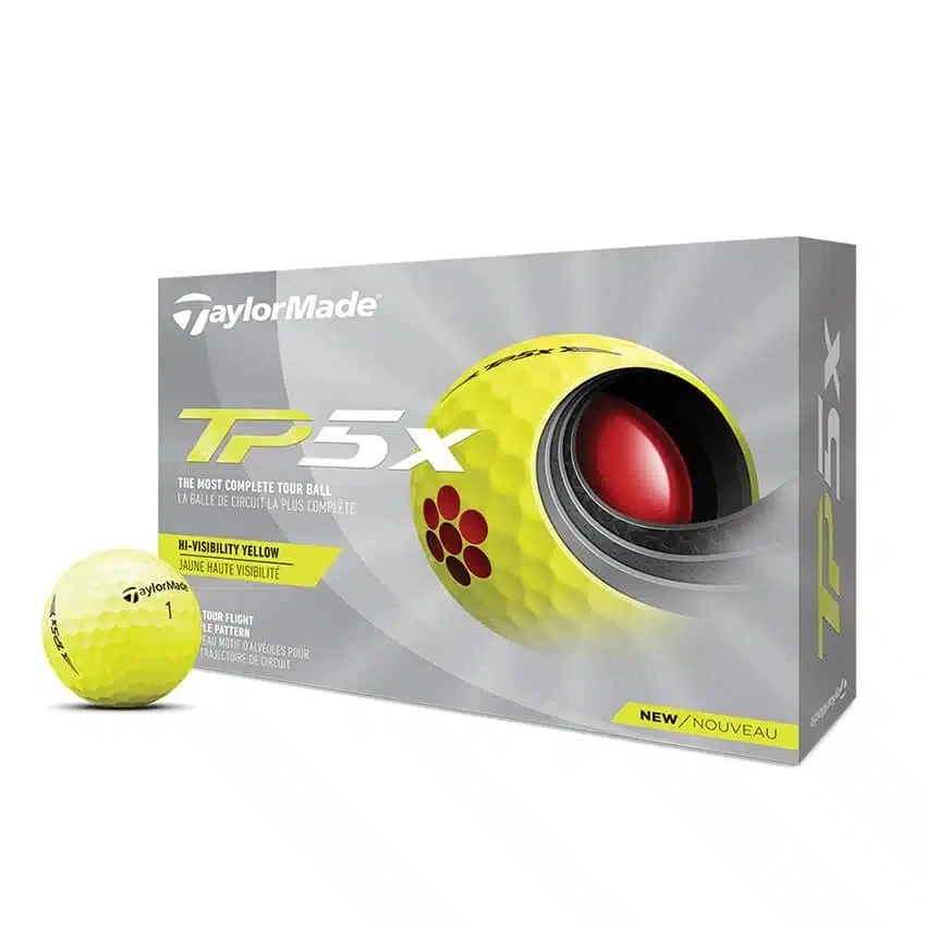 TaylorMade TP5x Yellow Golf Ball 3 TaylorMade TP5x Yellow Golf Ball