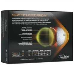 Titleist Pro V1 Yellow Golf Balls 7 Titleist Pro V1 Yellow Golf Balls -Golf Pro Shop Titleist 2021 Pro V1 Back Side