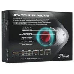 Titleist Pro V1x Yellow Golf Balls 7 Titleist Pro V1x Yellow Golf Balls -Golf Pro Shop Titleist 2021 Pro V1x Back Side