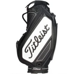 Golf Pro Shop -Golf Pro Shop Titleist Black White Staff Bag Side 1 View